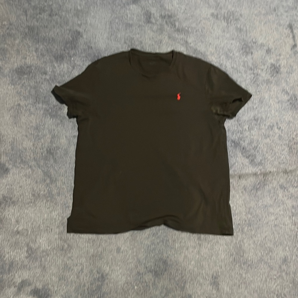 Black polo shirt